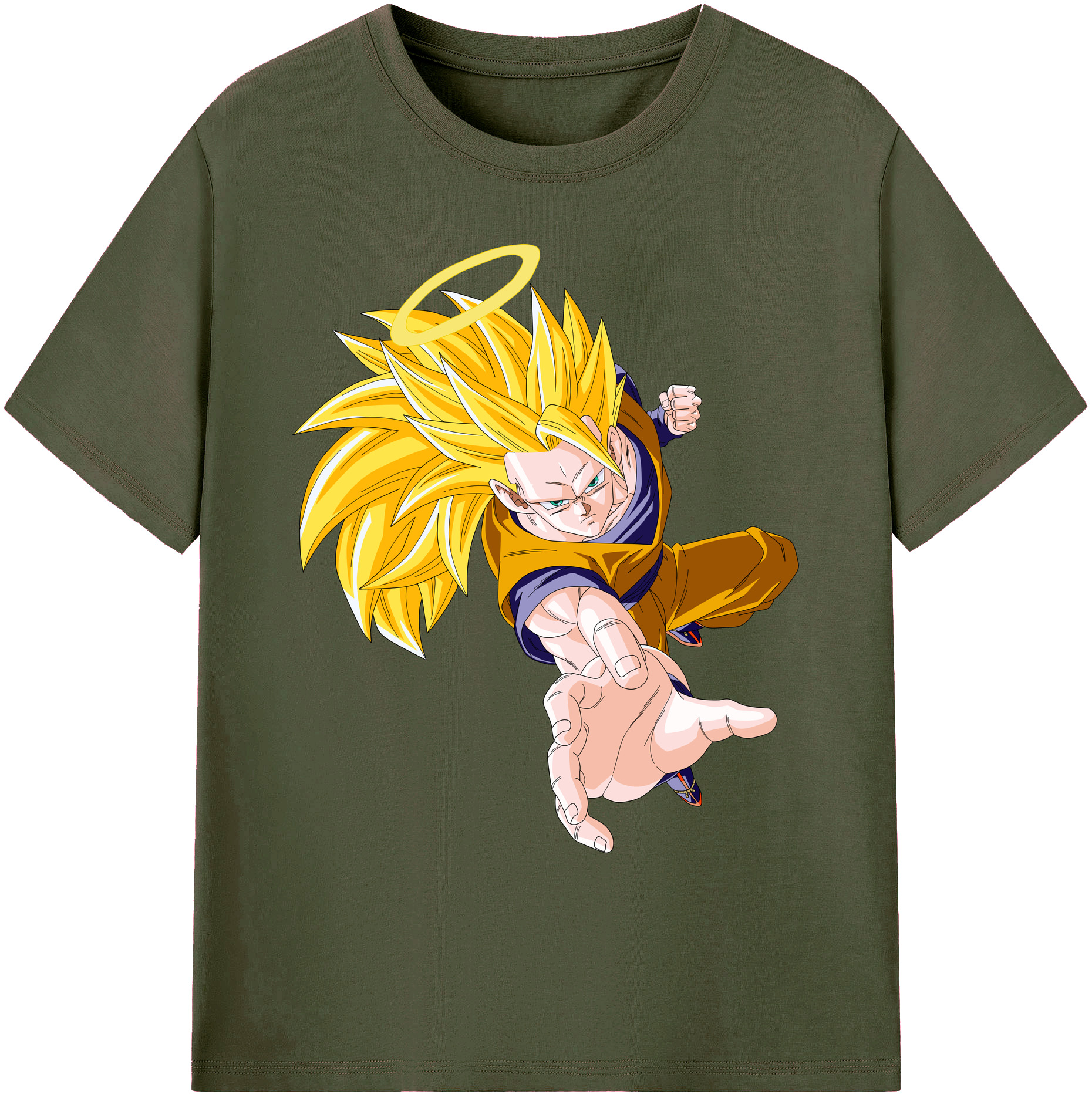 （画像用） ドラゴンボール 孫悟空（そん ごくう）Son Goku カカロット DRAGON BALL Kakarotto 綿100％ メンズ半袖Tシャツ｜肌触りやわらか＆通気性